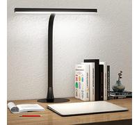 NovoLido Lampe de Bureau LED, Lampe Ecran PC 1000LM, Lampe Architecte avec 3 Modes de Couleur&10 Niveaux de Luminosité, Col de Cygne Flexible à 360°, Protection des Yeux, 10W Desk Lamp (Noir)