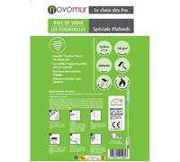 NOVOMUR - Toile de verre à peindre spéciale Plafonds 140g/m² Novomur - 12.5M/25M - longueur:12.5 M Longueur : 12.5 M