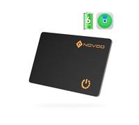 NOVOO Air Tag Card Thin 1,6 mm, IP68 étanche, 6 ans de vie de la batterie, Airtag Portefeuille compatible avec Apple Où il est(iOS uniquement), Bluetooth Wallet Tracker pour sac, bagages, passeport