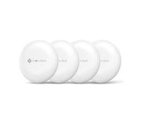 NOVOO Smart Air Tracker Tag 4 Pack pour Apple & Google Find My, Mini Tracker Bluetooth avec Alarme de 80 DB, étanche, Batterie remplaçable, pour clés/Passeport/valises/Sacs