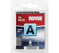 Novus Agrafes A 53 à fil fin 6 mm type 53/6 – 2000 pièces emballage transparent