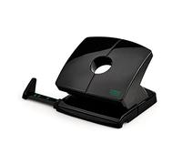 Novus B 220 re+New Perforateur écologique en plastique recy hauteur de 62%, perfore 2 trous et jusqu'à 20 feuilles, réglette crantée intégrée Noir