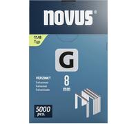 Novus Agrafes fil plat 042-0766 Type 11 8 x 10,6 mm fil 1,25 mm galvanisées 5000 pièces