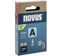 Novus - Agrafes fil fin Type 53 042-0773 - 6 x 11,3 mm - 1 800 pièces - galvanisées