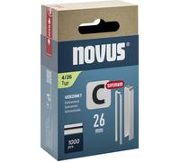 Novus Tools 042-0804 Agrafes à dos étroit Type 4 1000 pc(s) Dimensions (L x l) 26 mm x 6.1 mm