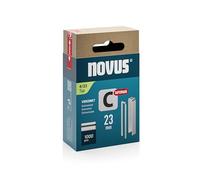 NOVUS TOOLS Agrafes à dos étroit de type 4, longueur 23 mm, 1000 pièces | Agrafes galvanisées pour la fixation de bois profilé, de treillis métalliques et de panneaux de fibres de bois