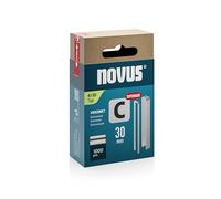 NOVUS TOOLS Agrafes à dos étroit de type 4, longueur 30 mm, 1000 pièces | Agrafes galvanisées pour la fixation de bois profilé, de treillis métalliques et de panneaux de fibres de bois