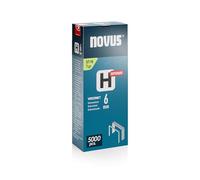 Novus Agrafes en fil fin Type 37 042-0770 - 6 x 10,6 mm - galvanisées - boîte 5000 pièces