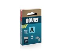 NOVUS TOOLS Agrafes en fil fin de type 53, longueur 4 mm, 1800 pièces | Agrafes galvanisées pour la fixation de tissus, cuir, moquettes ou grillage | Idéal pour capitonnage, bricolage et décoration