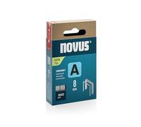 NOVUS TOOLS Agrafes en fil fin de type 53, longueur 8 mm, 1800 pièces | Agrafes galvanisées pour la fixation de tissus, cuir, moquettes ou grillage | Idéal pour capitonnage, bricolage et décoration