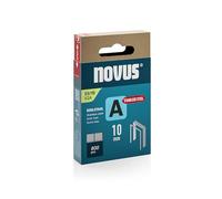 NOVUS TOOLS Agrafes en fil fin en acier inoxydable, 10 mm, 800 pièces | Agrafes de type 53 │ Utilisation durable à l’extérieur │ Idéal pour la fixation de tissus, cuir, moquettes ou grillage