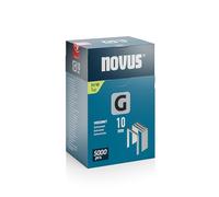 NOVUS TOOLS Agrafes en fil plat 10 mm de type 11, grand boîte avec 5000 pièces, agrafes galvanisée pour la fixation de films plastiques, bardeaux bitumés, étiquettes, papier, contrecollages en alu