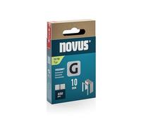NOVUS TOOLS Agrafes en fil plat de type 11, longueur 10 mm, 600 pièces | Agrafes galvanisées pour fixer des films plastiques, bardeaux bitumés ou écrans de sous-toiture avec une agrafeuse marteau