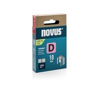 NOVUS TOOLS Agrafes en fil plat de type 53F, longueur 10 mm, 600 pièces | Agrafes galvanisées pour fixer de films plastiques, d’étiquettes, de papiers, de cartons bitumés et de films pare-vapeur