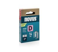 NOVUS TOOLS Agrafes en fil plat de type 53F, longueur 14 mm, 600 pièces | Agrafes galvanisées pour fixer de films plastiques, d’étiquettes, de papiers, de cartons bitumés et de films pare-vapeur