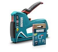 NOVUS TOOLS Agrafeuse manuelle J-29 Kit avec 1800 agrafes │ Corps en métal | 3-en-1 agrafeuse et cloueuse pour agrafes en fil fin et plat 6-14 mm et clous 16 mm │ Pour tapisserie, menuiserie, meubles