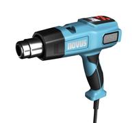 NOVUS TOOLS Pistolet à air chaud H-550, 50-650 °C en continu, chauffage en | Souffleur à air chaud professionnel avec réglage individuel de la quantité d'air/de la température, écran LCD, poignée souple