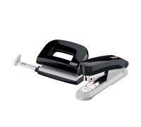 NOVUS twinset de bureau, agrafeuse et perforateur E 15/E 210-couleur : noir avec 1.000 agrafes