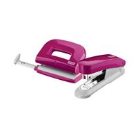 Novus Twinset de bureau, Agrafeuse et Perforateur E 15/E 210 - Rose - 020-1875