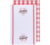 Now Designs by Danica BBQ Lot de 2 torchons imprimés en coton 45,7 x 71,1 cm