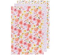 Now Designs Floursack Lot de 3 torchons de Cuisine en Coton à séchage Rapide, Motif Floral Cottage, 50,8 x 76,2 cm
