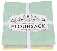 Now Designs Floursack Serviettes de Cuisine, Lot de 3, Bleu Roi/Blanc