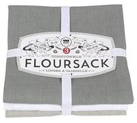 Now Designs Floursack Serviettes de Cuisine, Lot de 3, Bleu Roi/Blanc