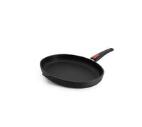 NOWO Induction poêle à poisson en fonte d'aluminium 38 x 28 cm avec manche amovible Woll
