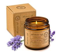 NoxGule Bougie Naturelle, Bougie Parfumee, Bougie Cadeau, Cadeaux pour Femme, Parfum Lavande, Cadeaux pour Femme, pour les Anniversaires, Bain, Yoga, Relaxation, Durée Combustion 16 à 20 Heures, 80g