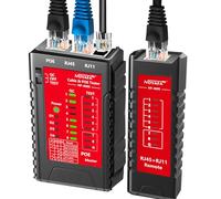 NOYAFA Testeur de câble réseau NF-468S, testeur de câble Ethernet RJ12 RJ11 RJ45 pour CAT5, CAT5E, CAT6, CAT6A, POE, testeur de continuité UTP/STP, toner, ligne téléphonique, câble CAT3, outils réseau