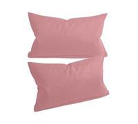 Npluseins Housse de Coussin 30x50 Unie - Lot de 2 Housse Coussin 30x50 Coton pour Decoration Maison Moderne, Design Discret 1154.1498, Vieux Rose