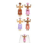 NPW-USA Drinking Buddies Cowboy Chaps Cocktail/Wine Drink Markers (Set of 4)