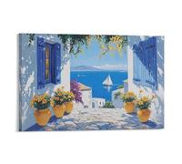 NQHXLRUDC Peinture en bord de mer Impression Sur Toile Muraux Décoration Tableau Decoration Paysage culturel Abstrait Et Originale Chambre Art 20x30inch(50x75cm)