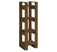 Nqyjm Bibliothèque/Cloison Marron Miel 41x35x125 cm Bois Massif Salon | Étagère sur Pied Meuble de Rangement, Armoire avec Compartiments pour Bureau, Salle à Manger, Chambre à Coucher