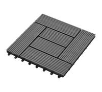 Nqyjm Carreau de Terrasse Lot de 11 Gris 30x30 cm WPC Extérieur | Carrelage Exterieur, Dalles de Terrasse pour Patio, Balcon, Jardin