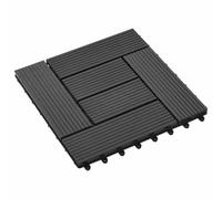 Nqyjm Carreau de Terrasse Lot de 11 Noir 30x30 cm WPC Extérieur | Carrelage Exterieur, Dalles de Terrasse pour Patio, Balcon, Jardin