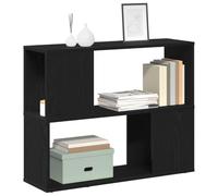 Nqyjm Ensemble Meuble TV 80x24x63 cm Chêne Noir Bois d'ingénierie Salon | Bibliothèque Étagère sur Pied Meuble de Rangement, Armoire avec Compartiments pour Bureau, Salle à Manger, Chambre