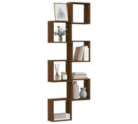 Nqyjm Étagères Murales sous Forme Cube Lot de 6 chêne Marron 30x15x30 cm | Décoration Mural Tablettes Flottante, Rangement Suspendue pour Mur, Cuisine, Chambre, Salle de Bain, Entrée, Bureau