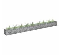 Nqyjm Jardinière Potager de Extérieure Lit Surélevé à Gabion Acier Galvanisé 360x30x30 cm, Bac à Fleur pour Cultiver Plantes Succulentes dans Jardin Terrasse Balcon