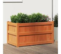 Nqyjm Lit Surélevé Potager de Extérieure Jardinière Cire Marron 90x50x50 cm Bois de pin Massif, Bac à Fleur pour Cultiver Herbes Plantes Succulentes dans Jardin Terrasse Balcon