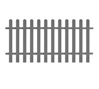 Nqyjm Panneaux de Clôture Décorative Clôture à piquets WPC 200 x 100 cm, Barrière pour Animaux pour Extérieur, Cour, Terrasse et Jardin