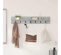 Nqyjm Porte-manteau mural gris béton 100 x 10,5 x 18 cm Crochet à clés avec étagère pour couloir, garde-robe, chambre à coucher Décoration et rangement