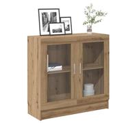 Nqyjm Salon Bibliothèque chêne Artisanal 82,5x30,5x80 cm Bois d'ingénierie | Meuble de Rangement avec 2 Portes, Buffet de Cuisine, Armoire Latérale Placard de Salle à Manger pour Chambre