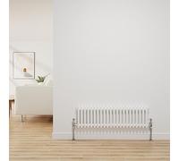 NRG Radiateur traditionnel en fonte blanc brillant 2 colonnes chauffage central Radiateurs de salle de bain Radiateurs 300 x 1010 mm