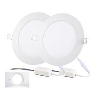 NRGDILY Spot LED 18W Dalle LED Ronde Extra Plat Downlight 1620LM | 265V Spot Led Encastrable, Trou Φ200-210mm, Blanc froid 6500K Plafonnier LED, Lot de 2