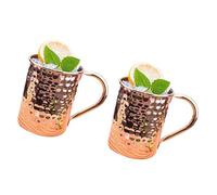 NRVTRE Gobelet plaqué cuivre de 400 ml à tenue ferme, 2 pack | Tenue ferme avec une excellente rétention de la Idéal pour les boissons chaudes et froides Utilisation