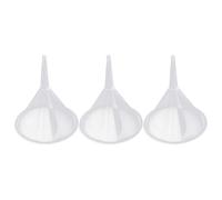 NRVTRE Lot de 3 petits entonnoirs transparents pour transfert de liquide, mini entonnoir en plastique pour poudre, pour huiles essentielles, parfums