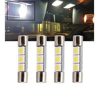 NSLUMO 28mm-31mm LED Festoon ampoules de miroir de courtoisie 6614 6641 | 6614F 6612F 6615F TS-14V1CP, blanc xénon 5050-SMD lampes intérieures de pare-soleil, éclairage d’accueil intérieur de 4Pcs