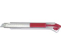 NT Cutter A-1000RP Boîtier aluminium 9 mm argent/rouge incl. 2 lames de rechange
