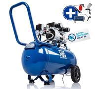 NTG Silent Compresseur 9 bars | Réservoir de 50 litres | Puissance puissante 1470 W | Sans huile | Particulièrement silencieux et flexible à utiliser avec manomètre et régulateur de pression Réservoir